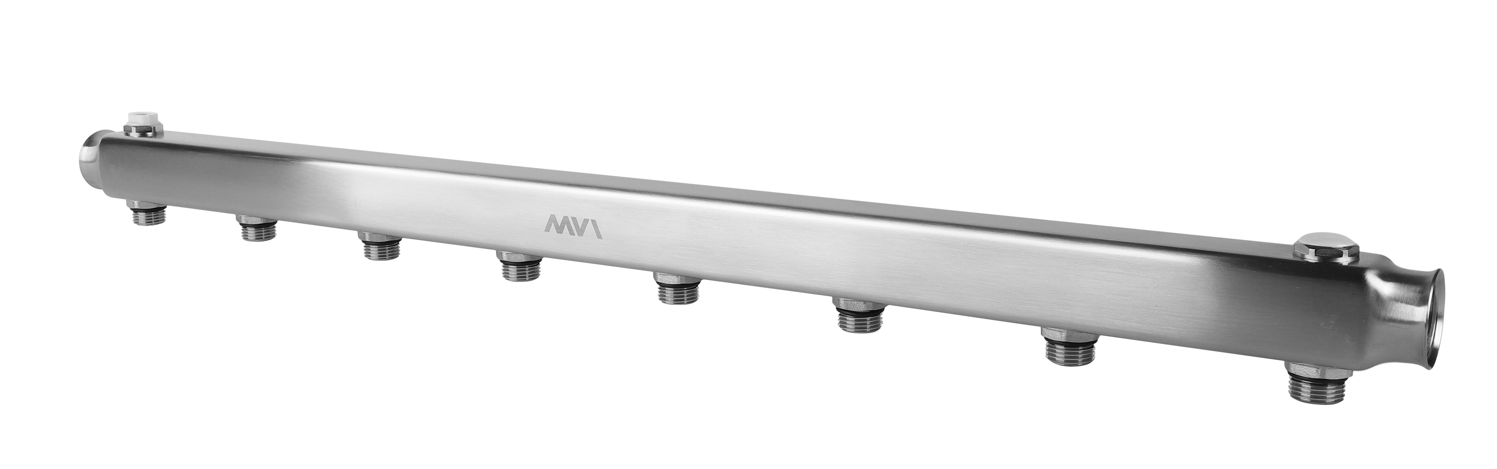 Коллектор из нержавеющей стали MVI, м\ц 100мм, 1"x1/2", 8 выходов