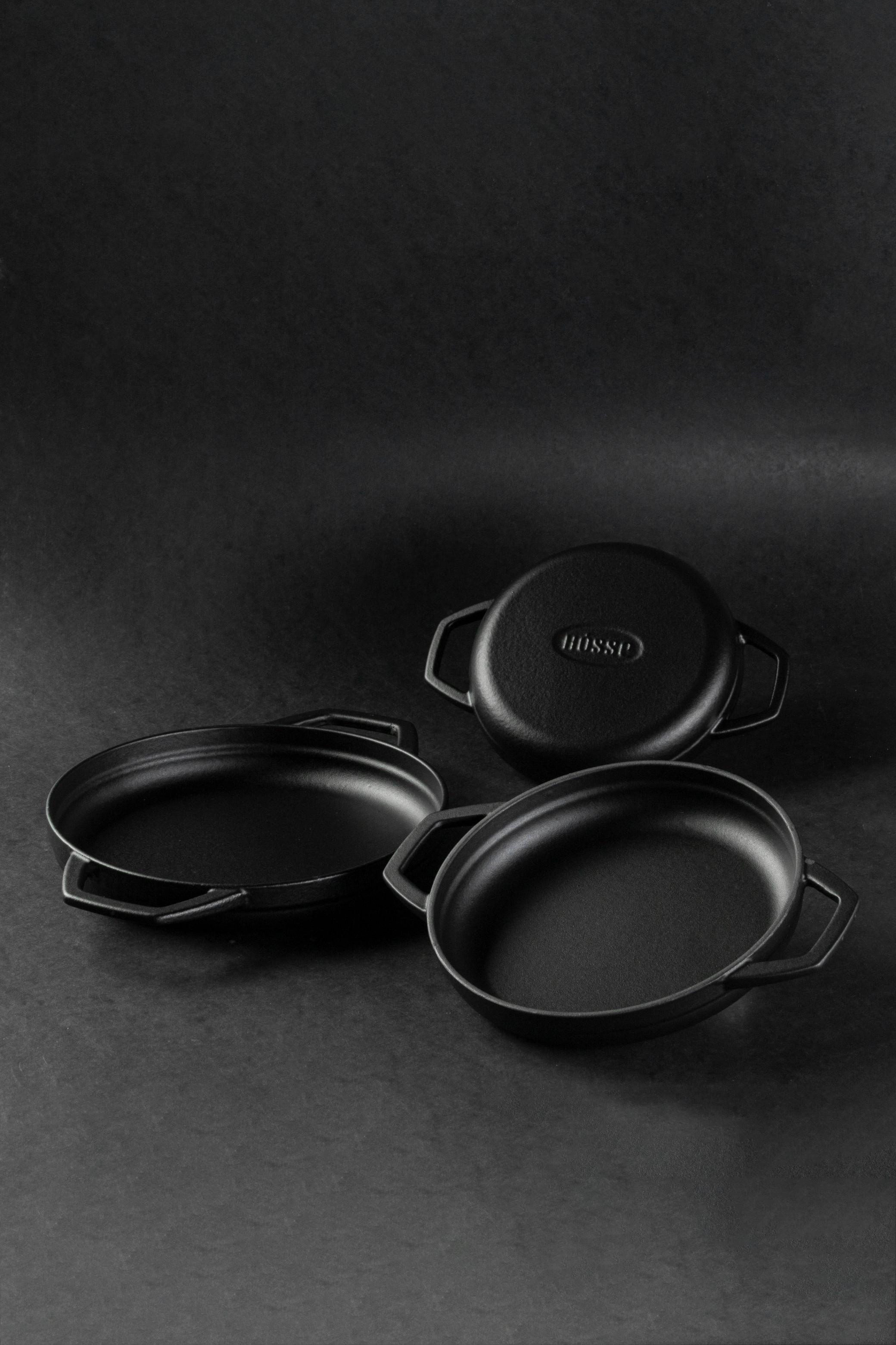 Сковорода с двойной ручкой HS Y KTV 19 SH BLACK MAT