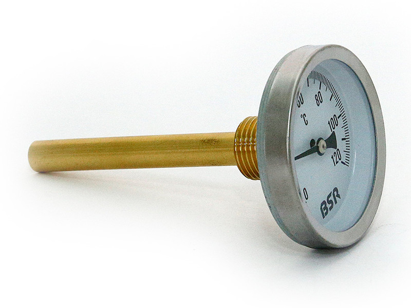Термометр биметаллический с погружной гильзой BSR 63/100, 120°C