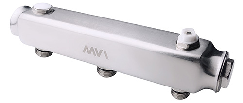 Коллектор из нержавеющей стали MVI, м\ц 100мм, 1"x1/2", 7 выходов