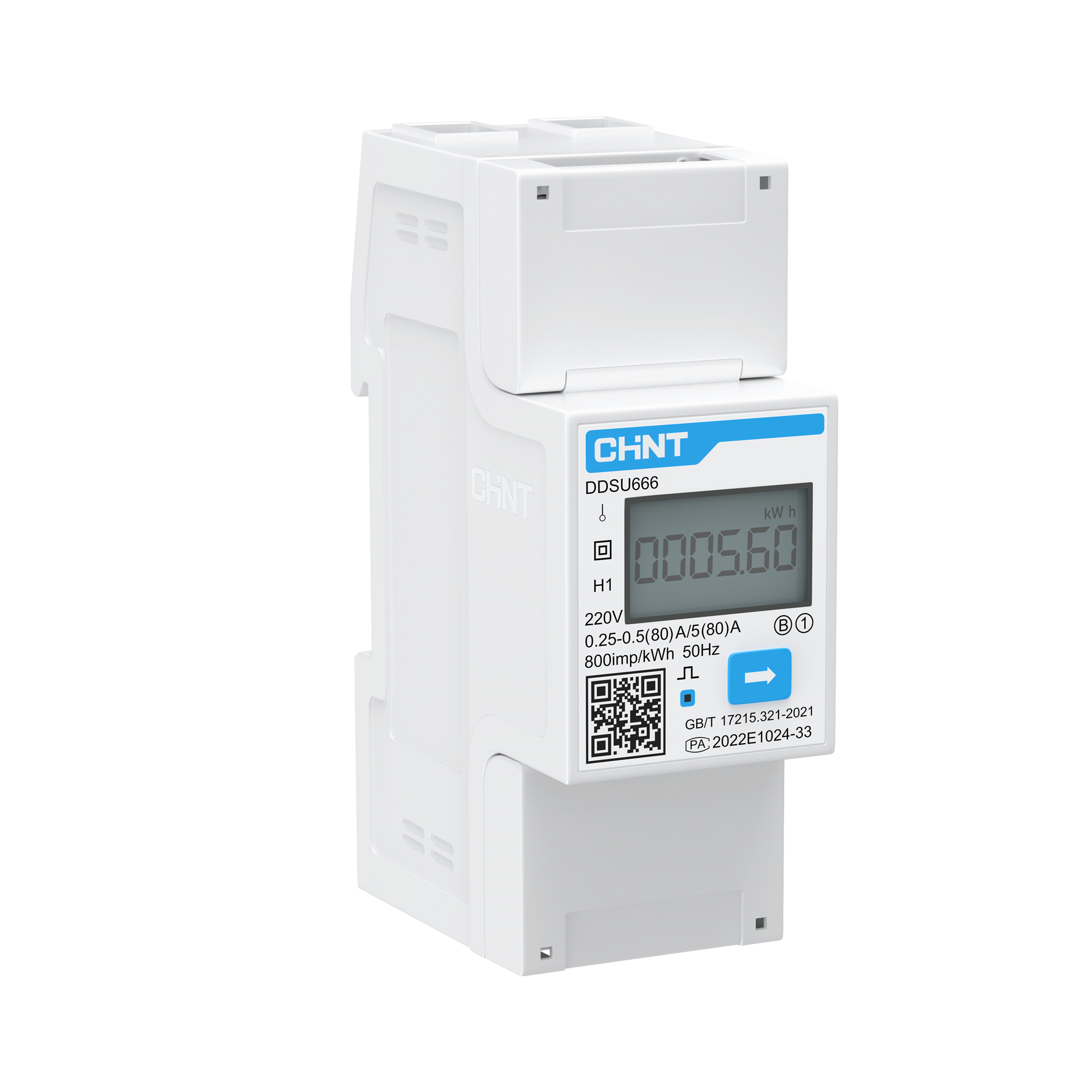 Счетчик ectoControl электроэнергии 1-фазный CHINT (RS-485,DIN-рейка)