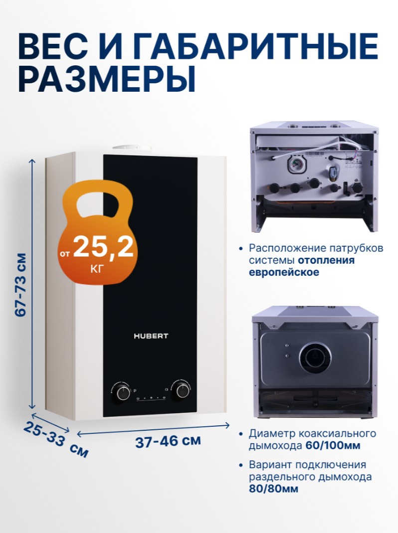 Газовый котел HUBERT AGB 18WLB Вайфай настенный